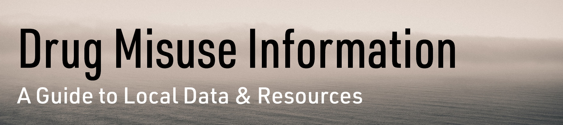 Drug Misuse Information - A Guide to Local Data and Resources