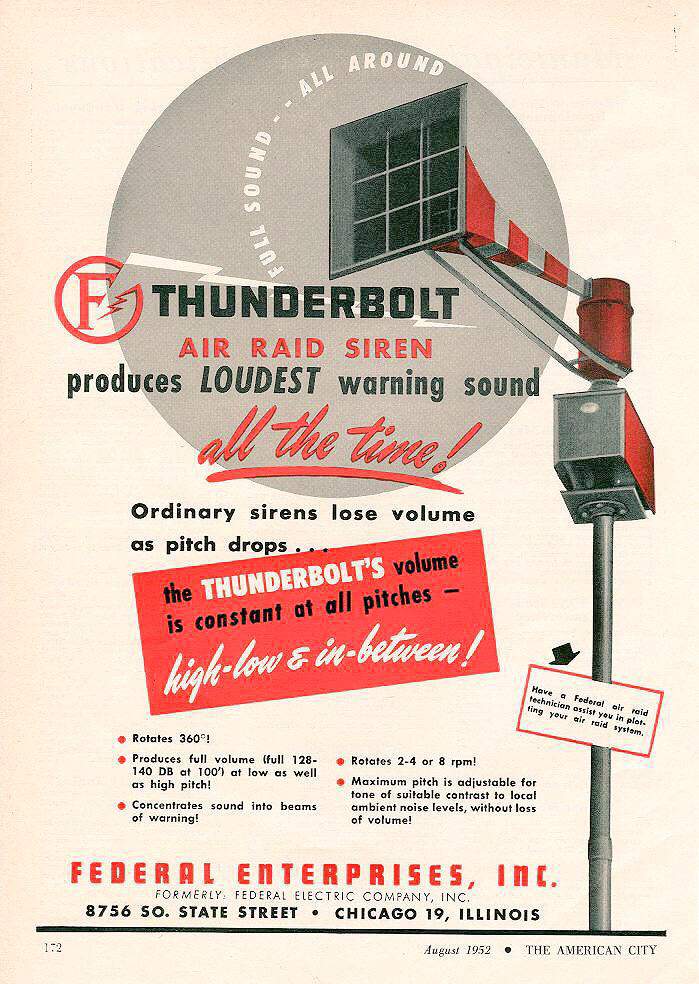 1952 Federal Signal Sales Flyer