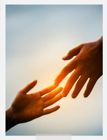 hand reaching for helping hand