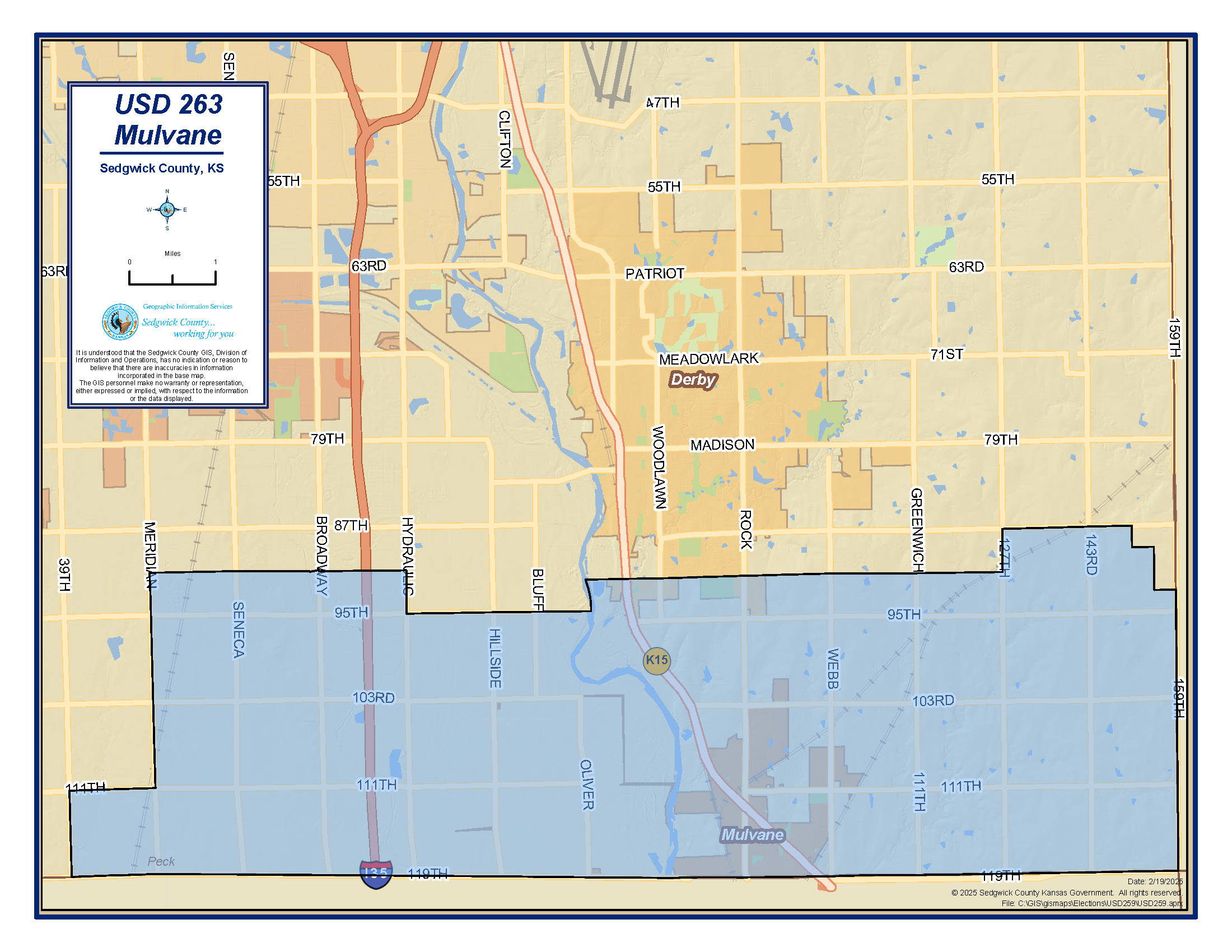 Map of USD 263 Boundaries