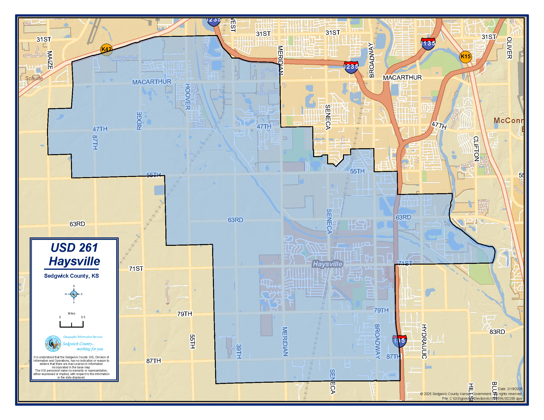Map of USD 261 Boundaries