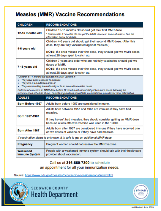 MMR Vaccine Flyer image - English