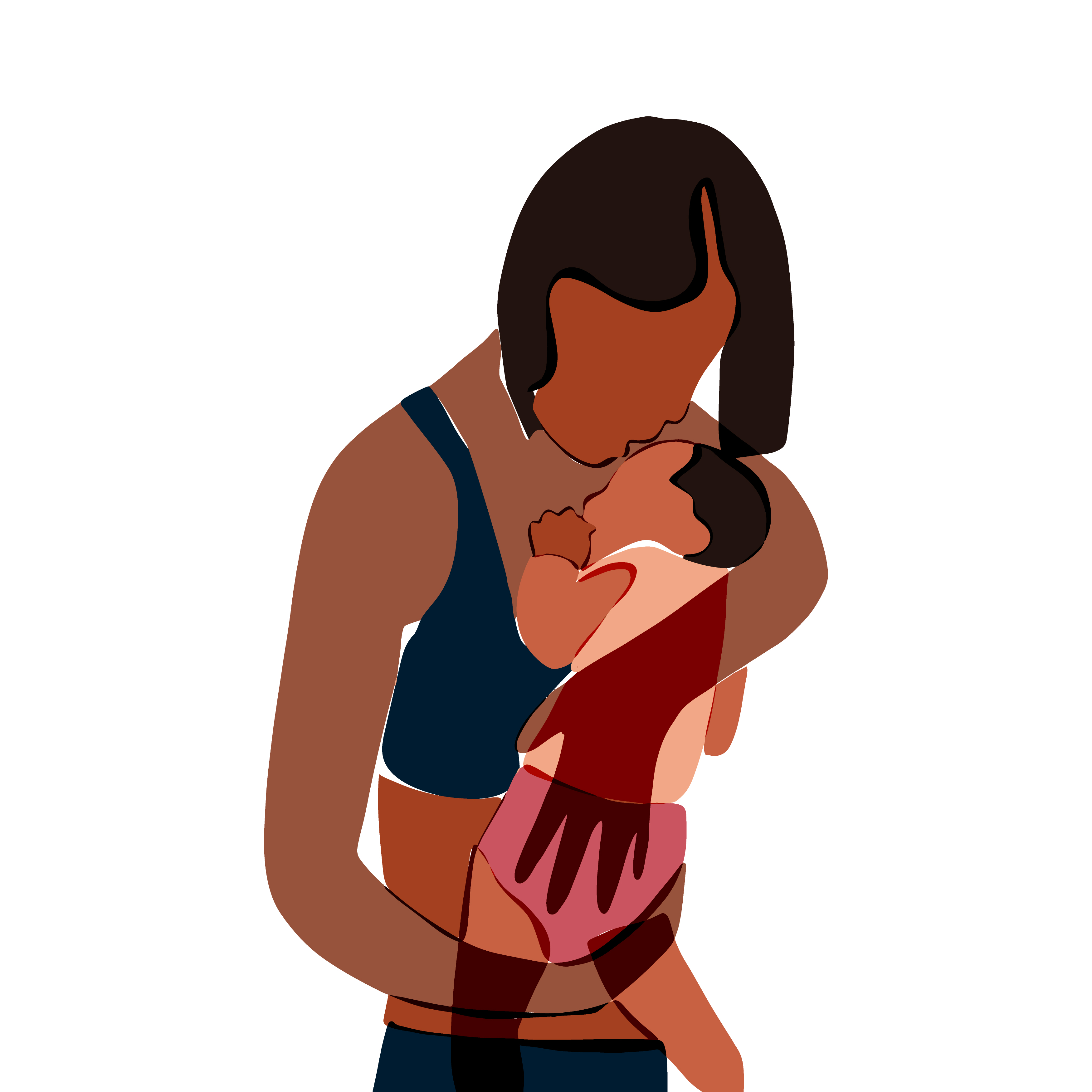 mother holding a little baby
